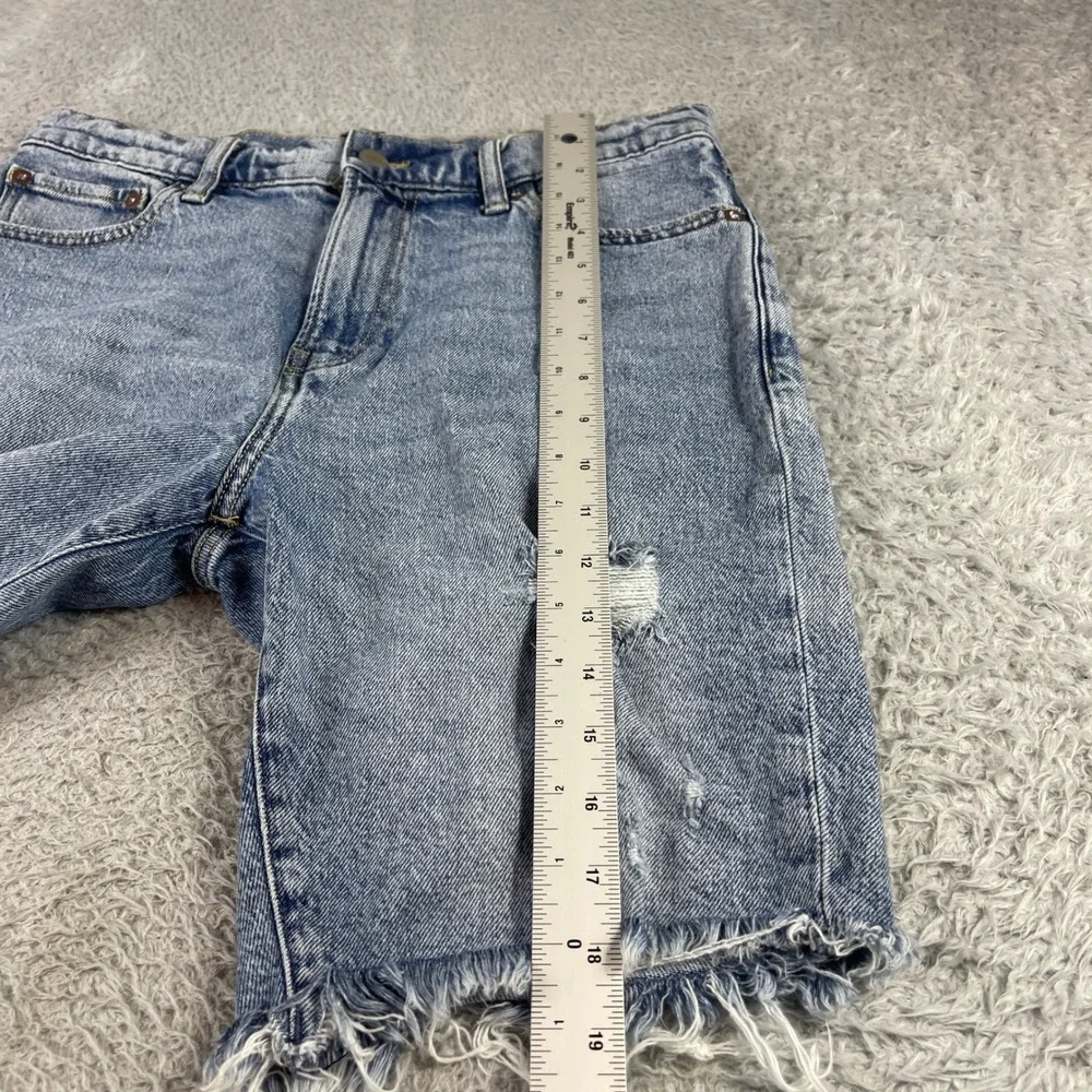 Lucky Brand Mens Distressed Denim Shorts Light Wash Frayed Hem Size 30